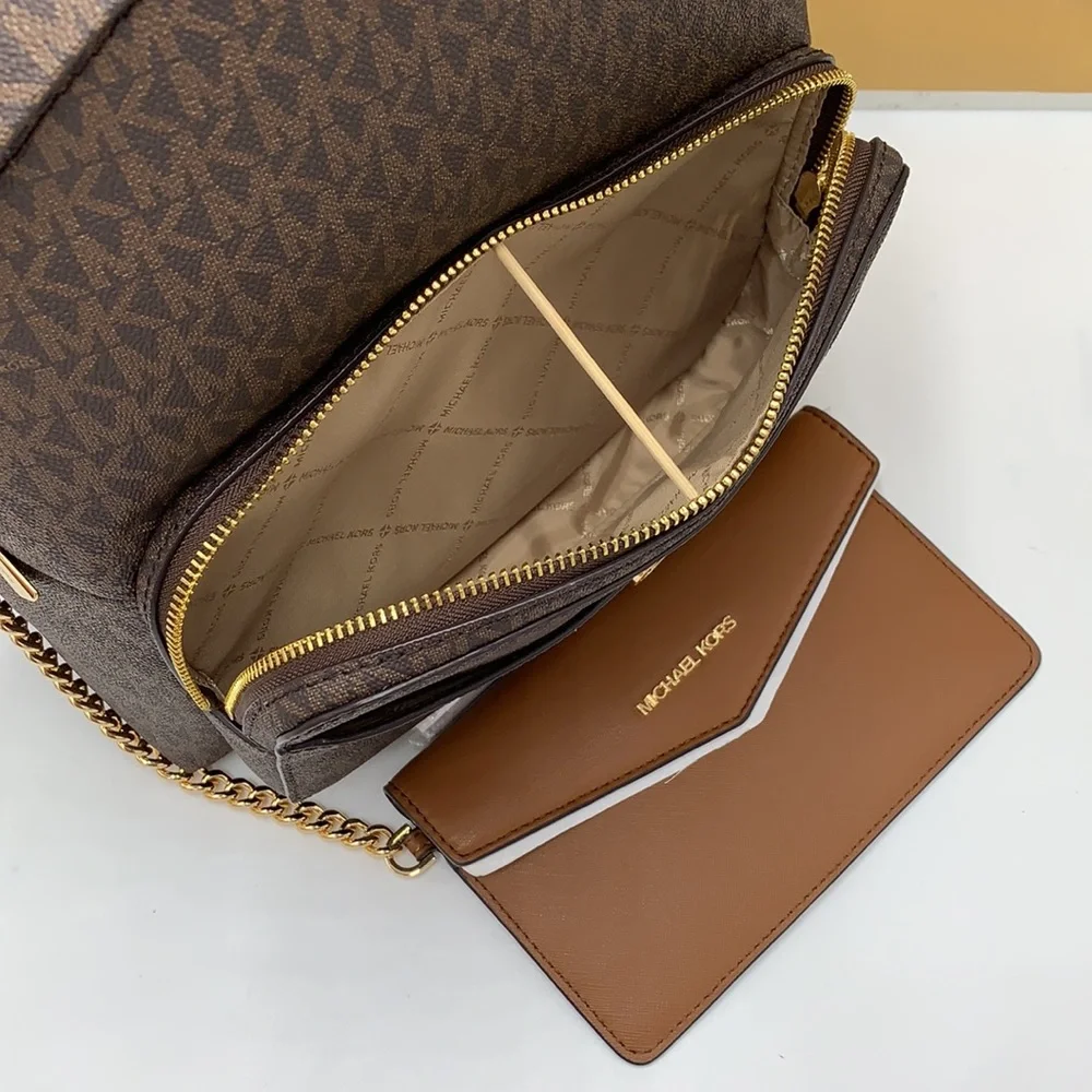 MICHAEL KORS BROWN SIGNATURE COLOR 
Maisie Medium Pebbled Leather 2in-1 BackpacK - Picture 7 of 16